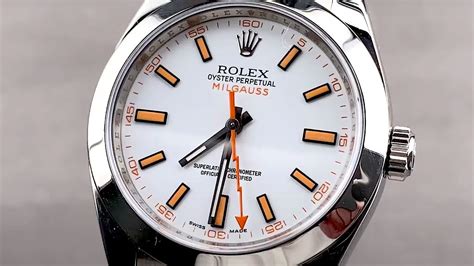 rolex white milgauss review|Rolex Milgauss women's.